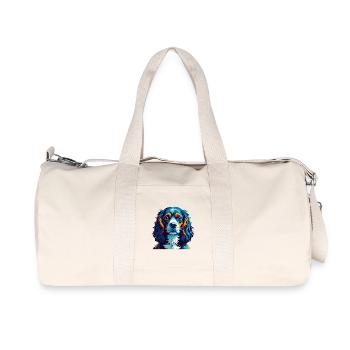 Norfolk Spaniel Dog Breed Colorful Cartoon Kawaii - Recycled Canvas Sports Bag by Stanley/Stella - natural - Front