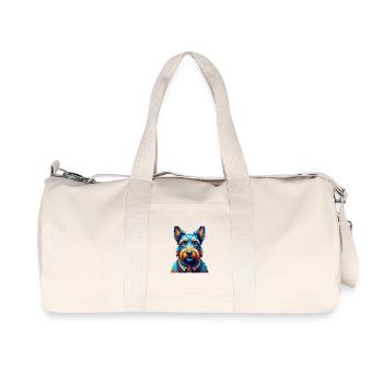 Scottish Terrier Hunderasse Bunte Karikatur Kawaii - Recycelte Canvas-Sporttasche von Stanley/Stella - Naturweiß - Vorne
