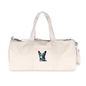 Podenco Canario Race Chien Coloré Dessin Animé Kawaii - Sac de sport en toile recyclée Stanley/Stella - blanc naturel - Devant