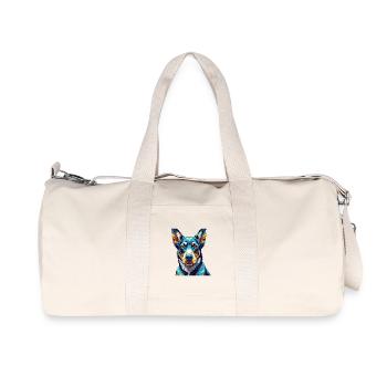Russischer Harlekin Hund Hunderasse Karikatur Kawaii - Recycelte Canvas-Sporttasche von Stanley/Stella - Naturweiß - Vorne
