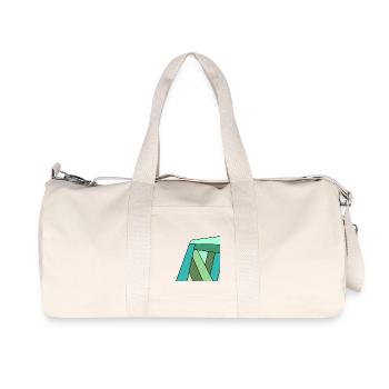 carre colore vert - Sac de sport en toile recyclée Stanley/Stella - blanc naturel - Devant