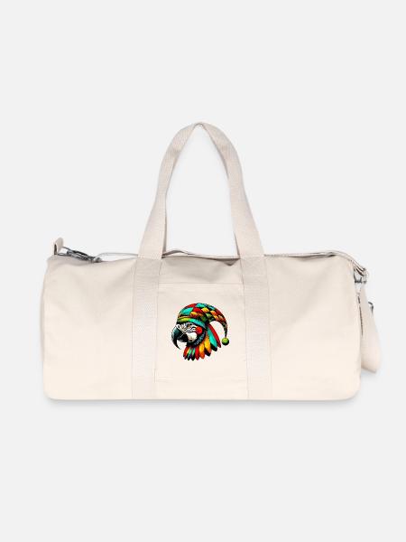 Perroquet arlequin - Sac de sport en toile recyclée Stanley/Stella - blanc naturel