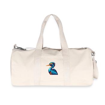 grue coloré kawaii dessin animé personnage clipart - Sac de sport en toile recyclée Stanley/Stella - blanc naturel - Devant