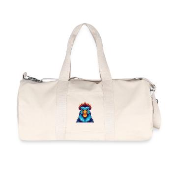 Chicken Colorful Kawaii Cartoon Character Clipart - Recycled Canvas Sports Bag by Stanley/Stella - natural - Front