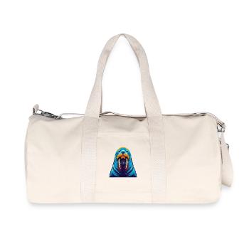 Walrus Colorful Kawaii Cartoon Character Clipart - Recycled Canvas Sports Bag by Stanley/Stella - natural - Front