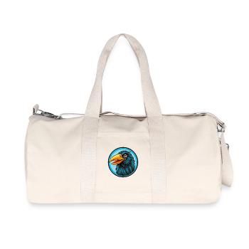 Raven Colorful Kawaii Cartoon Character Clipart - Recycled Canvas Sports Bag by Stanley/Stella - natural - Front