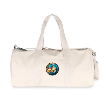 Eel Colorful Kawaii Cartoon Character Clipart Pet - Recycled Canvas Sports Bag by Stanley/Stella - natural - Front