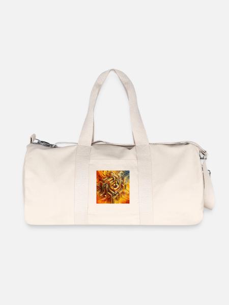 Carrés 4 - Sac de sport en toile recyclée Stanley/Stella - blanc naturel