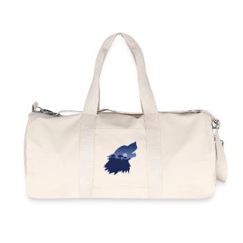 The wolf and the call of the forest - Recycled Canvas Sports Bag by Stanley/Stella - natural - Front