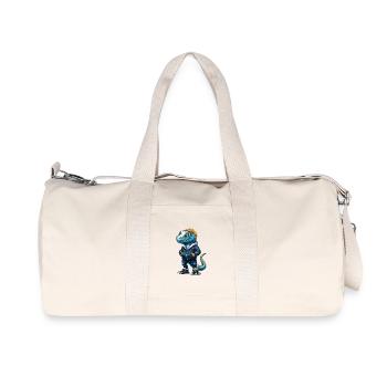 Eidechse Cool Kawaii Cartoon Charakter Clipart - Recycelte Canvas-Sporttasche von Stanley/Stella - Naturweiß - Vorne