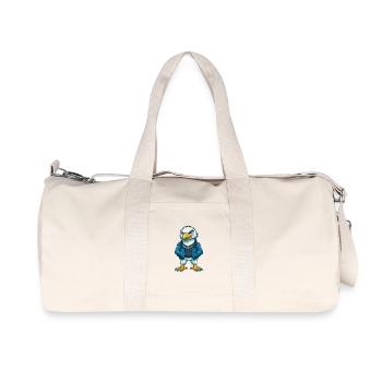 Hawk Cool Kawaii Cartoon Character Clipart - Recycled Canvas Sports Bag by Stanley/Stella - natural - Front