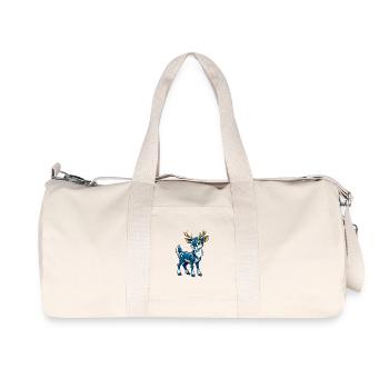 Deer Cool Kawaii Cartoon Character Clipart - Recycled Canvas Sports Bag by Stanley/Stella - natural - Front