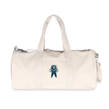 Bison Cool Kawaii Dessin Animé Personnage Clipart - Sac de sport en toile recyclée Stanley/Stella - blanc naturel - Devant