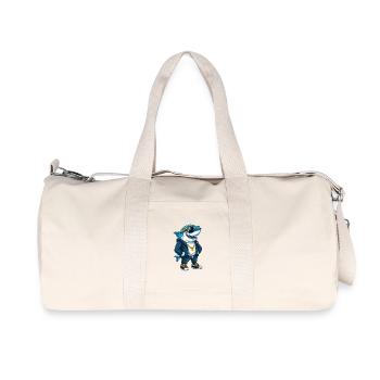 Shark Cool Cartoon Character Kawaii Clipart - Recycled Canvas Sports Bag by Stanley/Stella - natural - Front