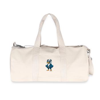 autruche cool personnage de dessin animé Kawaii Clipart - Sac de sport en toile recyclée Stanley/Stella - blanc naturel - Devant