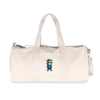 chèvre cool dessin animé personnage kawaii clipart - Sac de sport en toile recyclée Stanley/Stella - blanc naturel - Devant