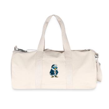 poulet cool personnage de dessin animé Kawaii Clipart - Sac de sport en toile recyclée Stanley/Stella - blanc naturel - Devant