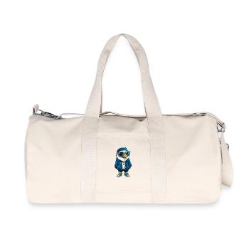 Hawk Cool Cartoon Character Kawaii Clipart - Recycled Canvas Sports Bag by Stanley/Stella - natural - Front