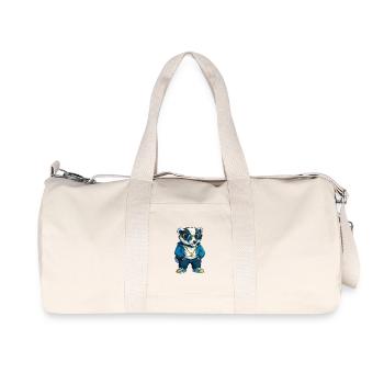 blaireau cool personnage de dessin animé Kawaii Clipart - Sac de sport en toile recyclée Stanley/Stella - blanc naturel - Devant