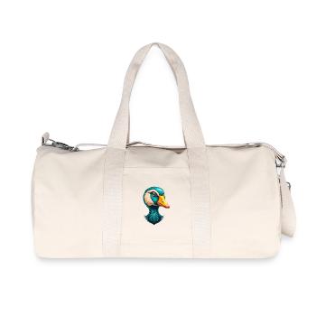 Gans Niedlich Kawaii Cartoon Clipart Tier Gesicht - Recycelte Canvas-Sporttasche von Stanley/Stella - Naturweiß - Vorne