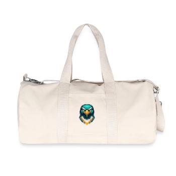 Falke Niedlich Kawaii Cartoon Clipart Tier Gesicht - Recycelte Canvas-Sporttasche von Stanley/Stella - Naturweiß - Vorne
