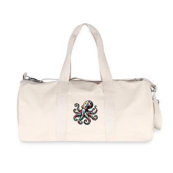 Krake - Recycelte Canvas-Sporttasche von Stanley/Stella - Naturweiß - Vorne