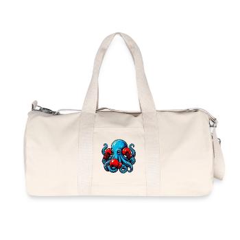 Krake - Recycelte Canvas-Sporttasche von Stanley/Stella - Naturweiß - Vorne