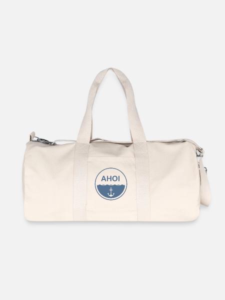 Anker Ahoi Logo 2 (clean) - Recycelte Canvas-Sporttasche von Stanley/Stella - Naturweiß