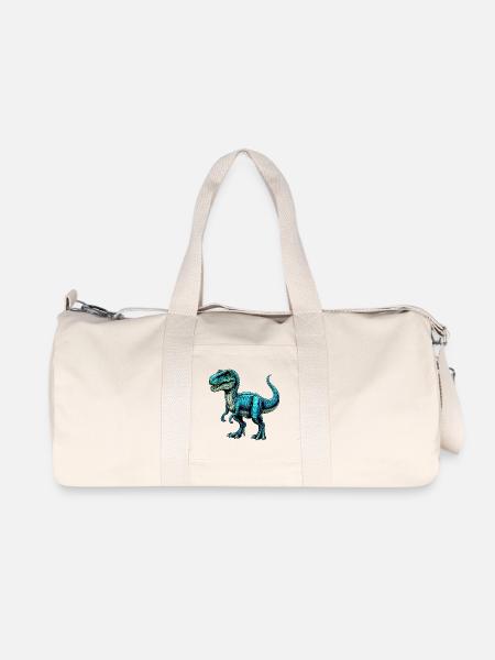 Dinosaurier - Recycelte Canvas-Sporttasche von Stanley/Stella - Naturweiß