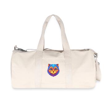 Scottish Fold Kurzhaarkatze Rasse Cartoon Kawaii A - Recycelte Canvas-Sporttasche von Stanley/Stella - Naturweiß - Vorne
