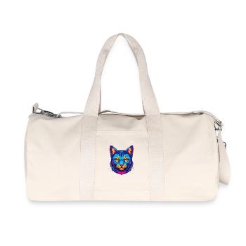 Amerikanische Polydactyl Katzenrasse Cartoon Kawaii Anima - Recycelte Canvas-Sporttasche von Stanley/Stella - Naturweiß - Vorne