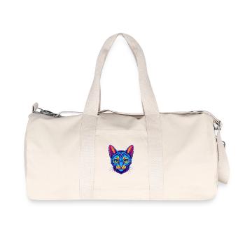 Ocicat Chat domestique race dessin animé Kawaii Animal Pe - Sac de sport en toile recyclée Stanley/Stella - blanc naturel - Devant