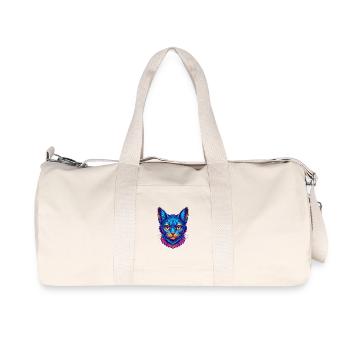 Foldex Chat Race Dessin Animé Kawaii Animal Pet - Sac de sport en toile recyclée Stanley/Stella - blanc naturel - Devant