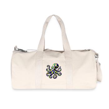 Krake - Recycelte Canvas-Sporttasche von Stanley/Stella - Naturweiß - Vorne