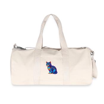 Australische gefleckte Nebelkatze Rasse Cartoon Kawaii A - Recycelte Canvas-Sporttasche von Stanley/Stella - Naturweiß - Vorne