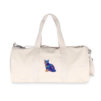 Chat du Bengale Race Dessin animé Kawaii Animal de compagnie - Sac de sport en toile recyclée Stanley/Stella - blanc naturel - Devant