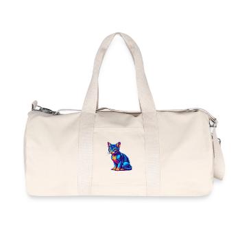 Abyssin Shorthair Chat Race Dessin animé Kawaii Anim - Sac de sport en toile recyclée Stanley/Stella - blanc naturel - Devant