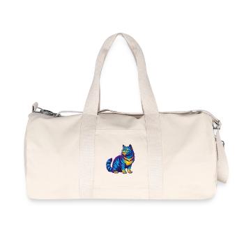 American Bobtail Katzenrasse Cartoon Kawaii Tier P - Recycelte Canvas-Sporttasche von Stanley/Stella - Naturweiß - Vorne