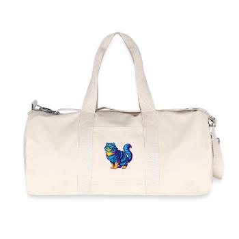 American Curl Katzenrasse Cartoon Kawaii Tier Haustier - Recycelte Canvas-Sporttasche von Stanley/Stella - Naturweiß - Vorne
