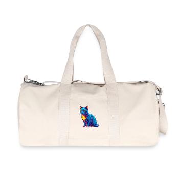 Europäische Burma-Katzenrasse Karikatur Kawaii Tier P - Recycelte Canvas-Sporttasche von Stanley/Stella - Naturweiß - Vorne