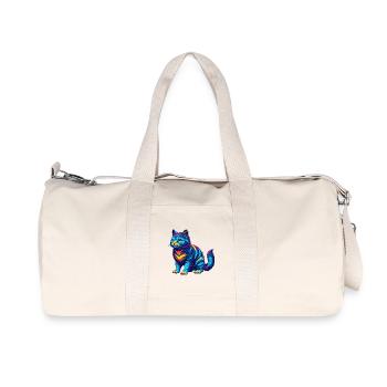Foldex Chat Race Dessin Animé Kawaii Animal Pet - Sac de sport en toile recyclée Stanley/Stella - blanc naturel - Devant