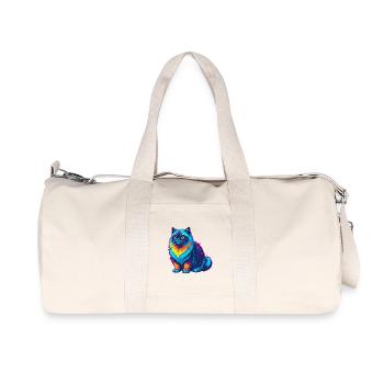 Himalaya Katze Rasse Karikatur Kawaii Tier Haustier - Recycelte Canvas-Sporttasche von Stanley/Stella - Naturweiß - Vorne