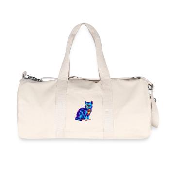 Ocicat Chat domestique race dessin animé Kawaii Animal Pe - Sac de sport en toile recyclée Stanley/Stella - blanc naturel - Devant