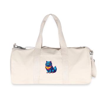 Persische Katze Rasse Karikatur Kawaii Tier Haustier - Recycelte Canvas-Sporttasche von Stanley/Stella - Naturweiß - Vorne