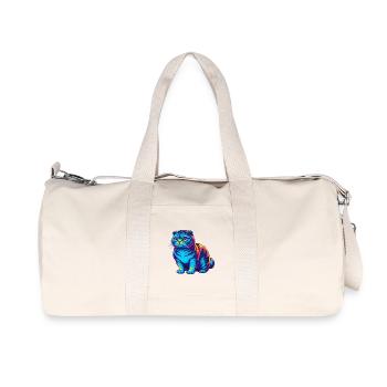 Schottische Falten Katze Rasse Karikatur Kawaii Tier Haustier - Recycelte Canvas-Sporttasche von Stanley/Stella - Naturweiß - Vorne