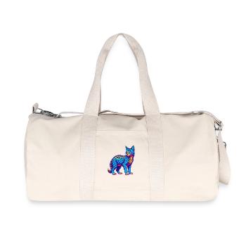 Savannah Cat Breed Cartoon Kawaii Animal Pet - Recycled Canvas Sports Bag by Stanley/Stella - natural - Front