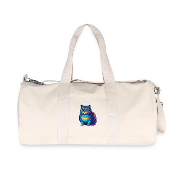 Hosico Cat Breed Cartoon Kawaii Animal Pet - Recycled Canvas Sports Bag by Stanley/Stella - natural - Front