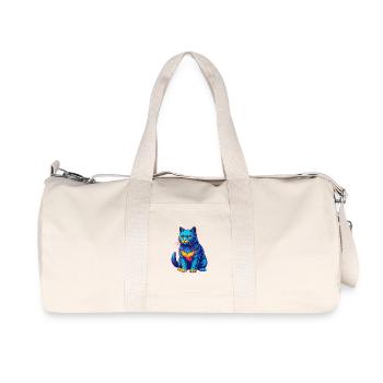 Amerikanische Polydaktylus-Katze, Rasse Cartoon Kawaii Anima - Recycelte Canvas-Sporttasche von Stanley/Stella - Naturweiß - Vorne