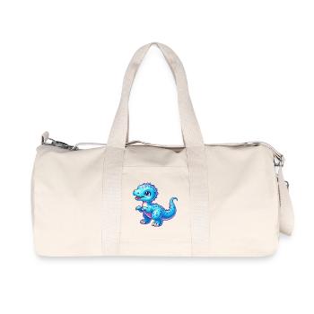 Dinosaurier - Recycelte Canvas-Sporttasche von Stanley/Stella - Naturweiß - Vorne