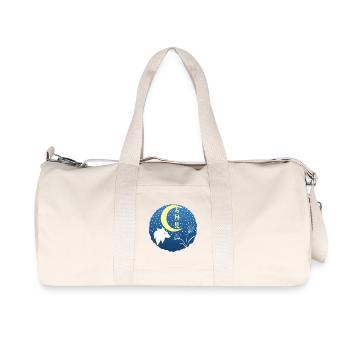 Loup blanc et vision de lune - Sac de sport en toile recyclée Stanley/Stella - blanc naturel - Devant
